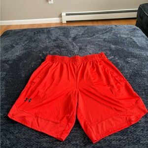 Under Armour Men's Vibrant Red Athletic Shorts